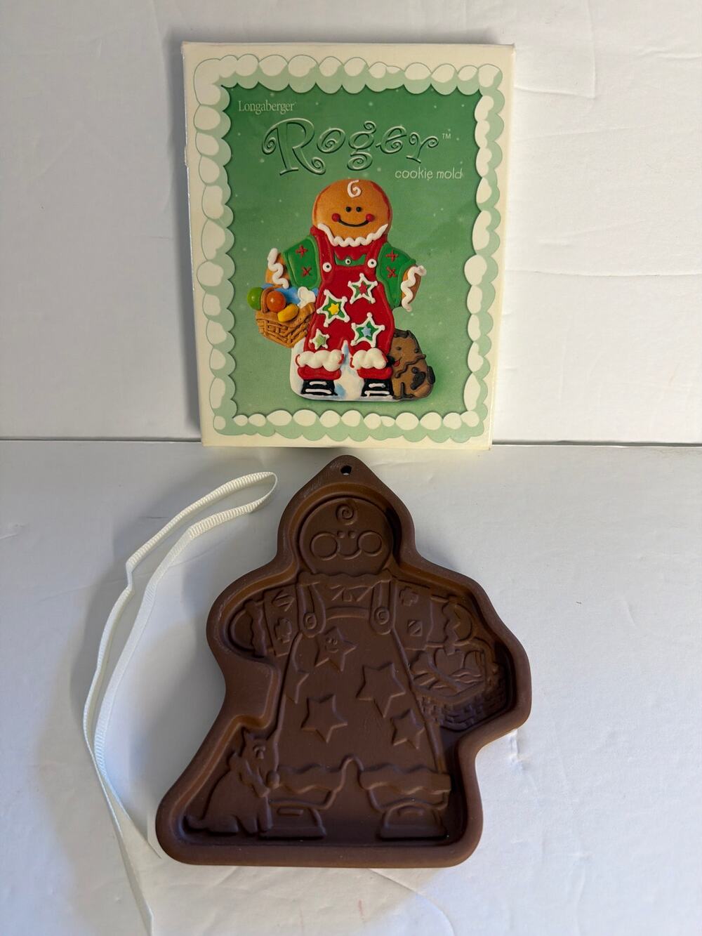 Longaberger Basket Pottery Roger 2000 Gingerbread Cookie Mold Ornament Christmas